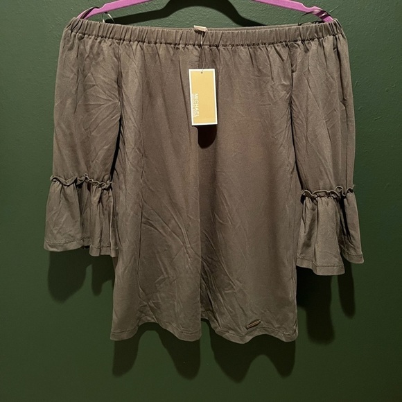 Michael Kors Tops - Micheal Kors- off the shoulder. Green XS